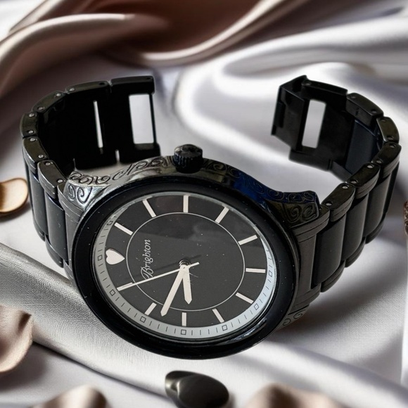 Brighton Carpenteria Watch Black Link Watch.  Clean lines works new battery Brighton Carpenteria Watch Black Link Watch. Clean lines  main image 4